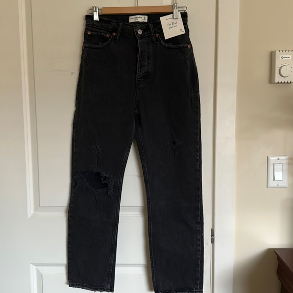 : NWT Abercrombie the dad high rise 25 short jeans